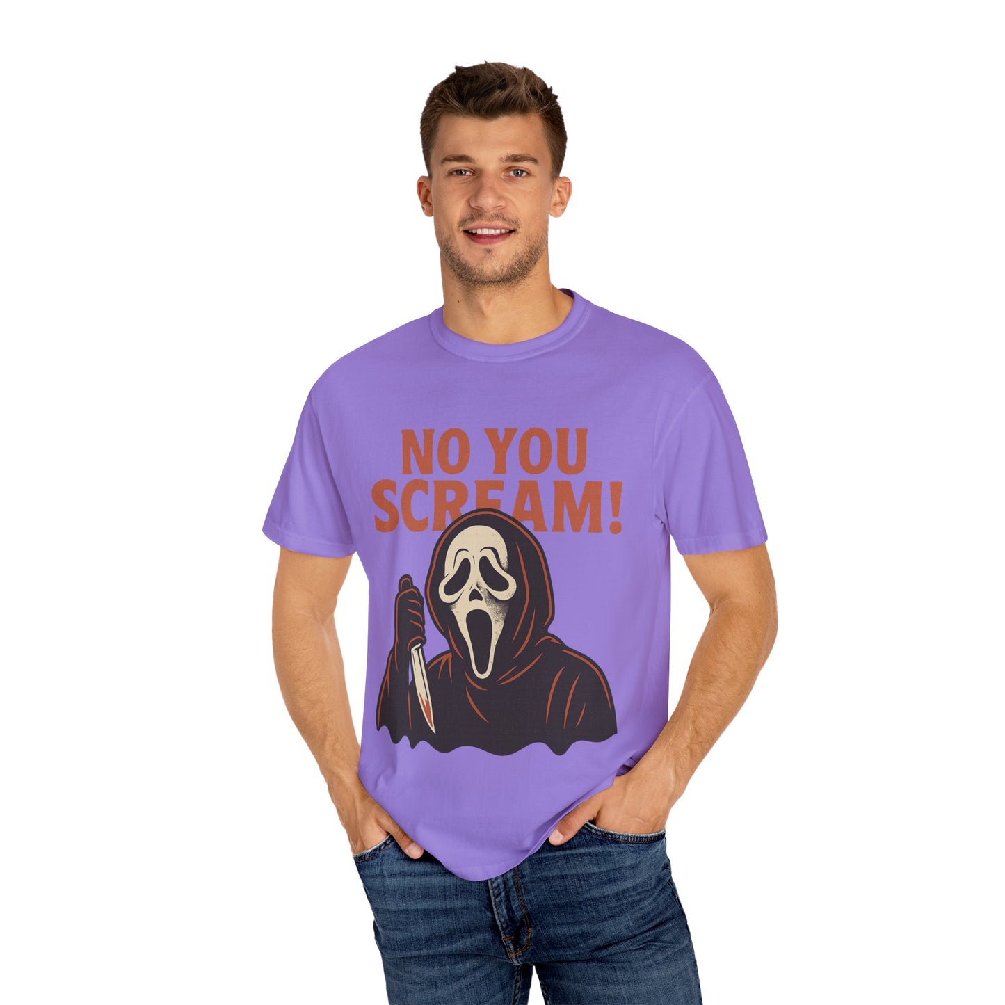 Unisex Horror-Themed T-shirt | Fun Scream Design for Halloween, Costume Parties, Movie Nights, Gift for Horror Fans