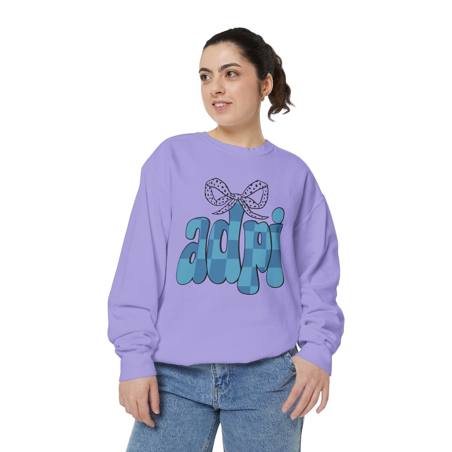 ADeltaPI Bow Design Unisex Sweatshirt - Cozy Casual Wear, comfort colors