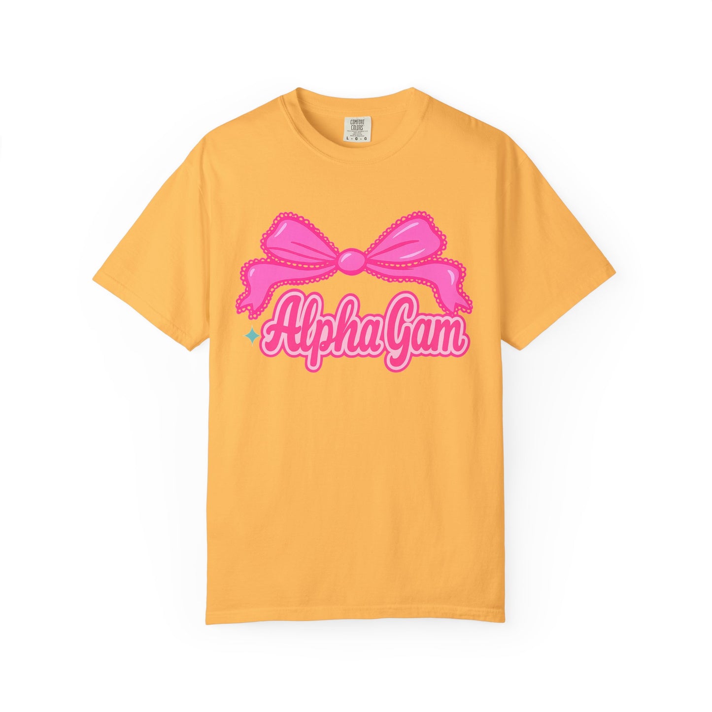AlphaGam Bow T-Shirt | Unisex Garment-Dyed Tee for Sorority Sisters, College Apparel, Gifts for Greek Life, Casual Outfit, Sorority [...]