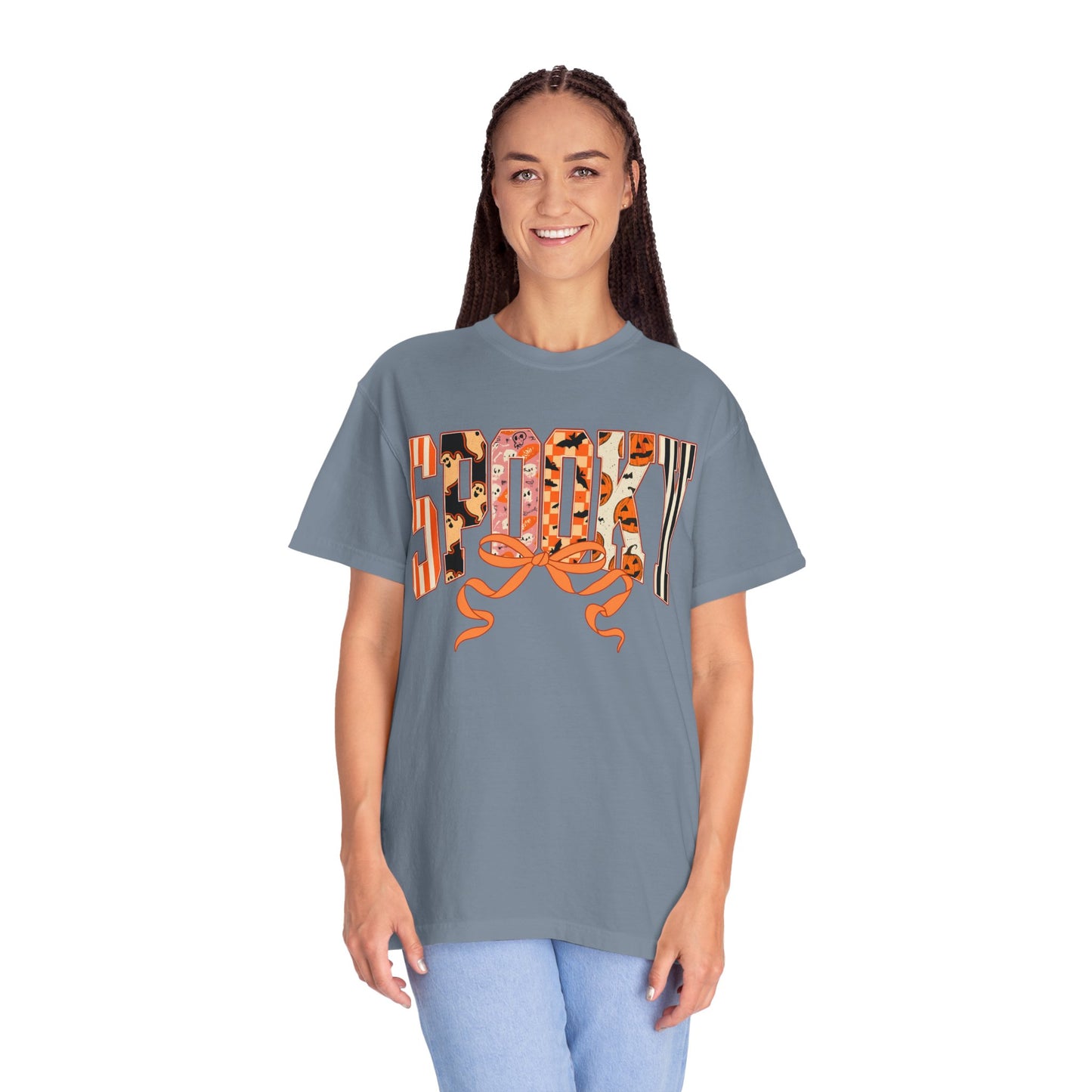 SPOOKY Bow Unisex Garment-Dyed T-shirt