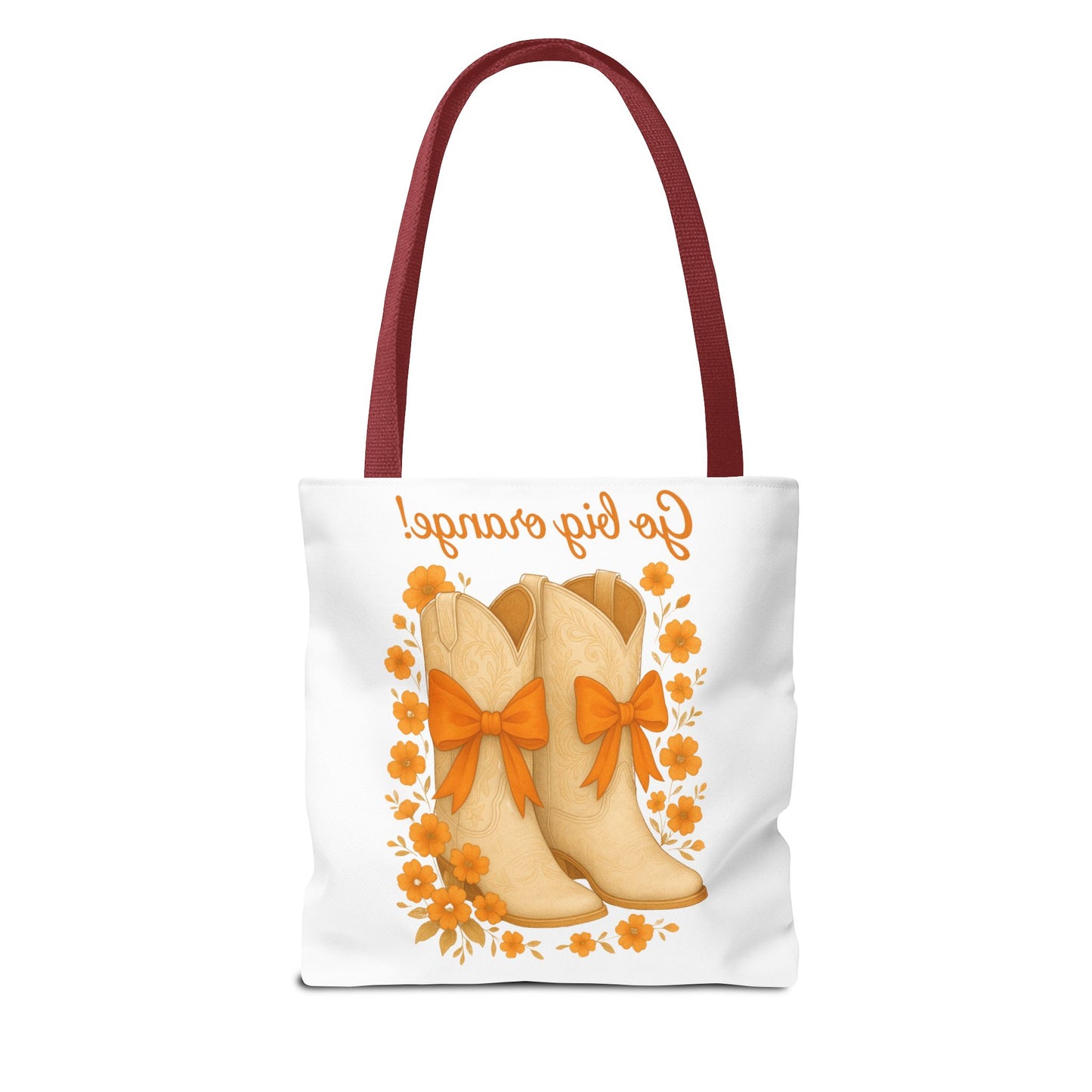 Tennessee Game Day, Floral Tote Bag, Coquette Bow Boot Design, Go Vols, Knoxville Tennessee, Alumni Gift, Rocky Top, Graduation Gift