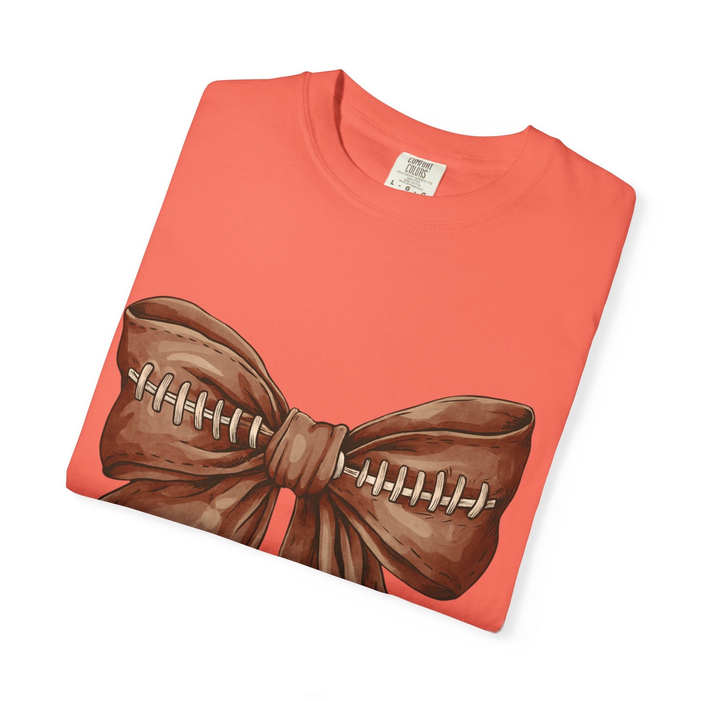 Football Bow T-Shirt: Unisex Casual Wear for Game Day Apparel