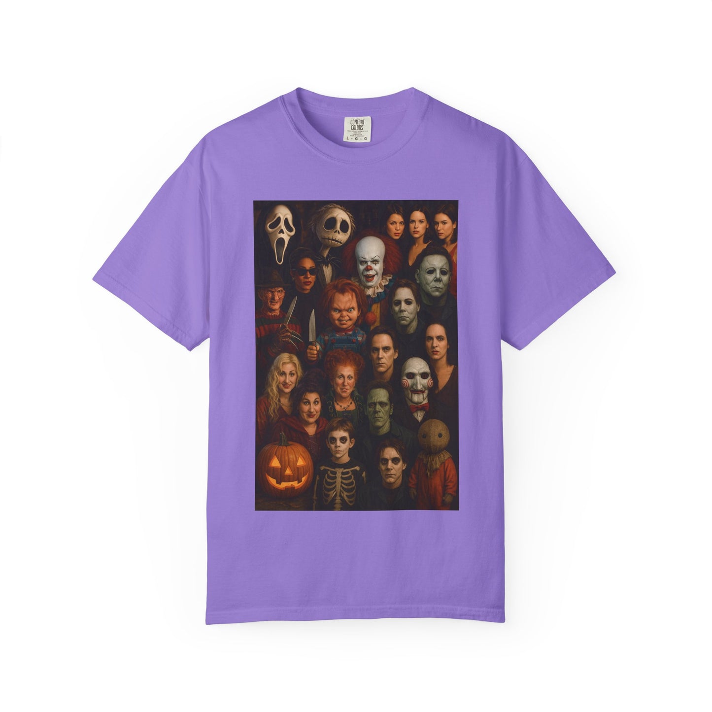 Spooky Halloween T-Shirt | Unisex Garment-Dyed Tee Featuring Iconic Horror Movie Characters, Perfect for Halloween Parties, Horror [...]