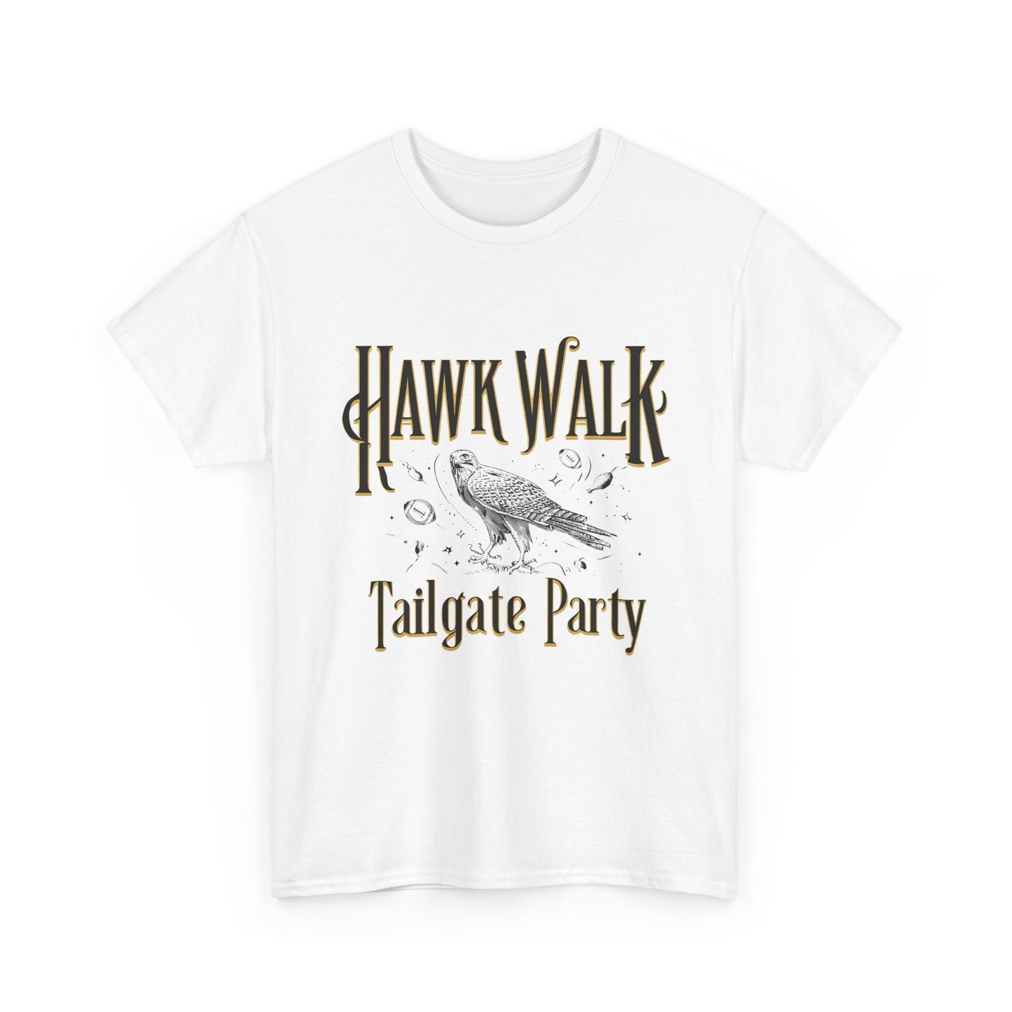 Hawk Walk Tailgate Tee, Unisex Cotton Shirt, Outdoor Event T-Shirt, Festival Wear, Bird Lover Gift, Sports Gathering Apparel