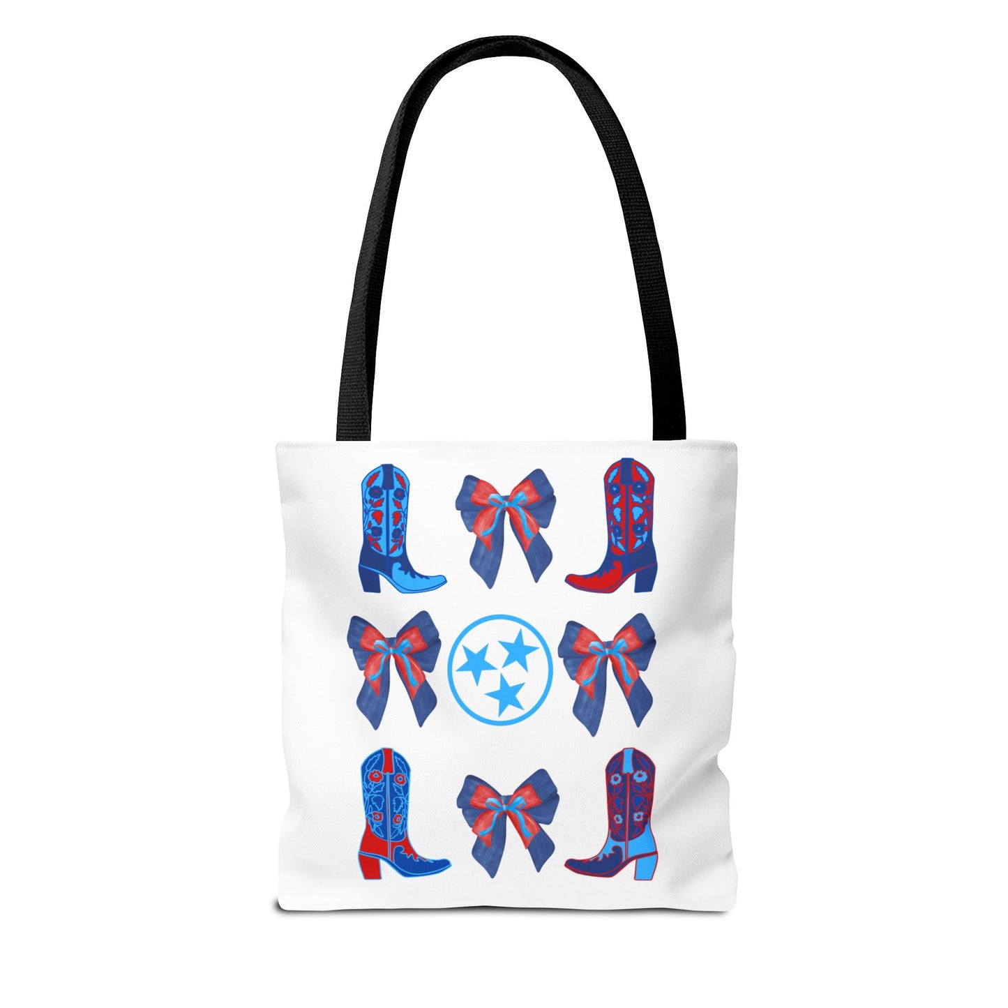 Tote Bag - Tennessee Titans Coquette Bow Design - Titan Up NFL Game Day Gift Nashville TN