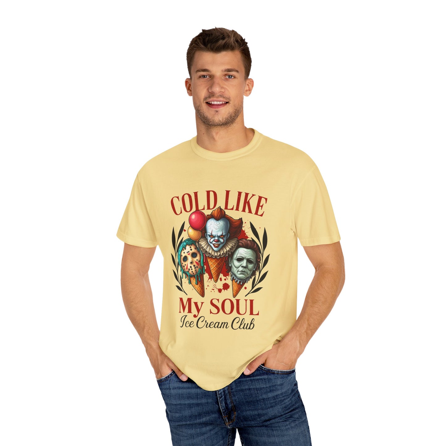 Chilling Soul T-Shirt, Vintage Horror Tee, Unisex Graphic Shirt, Ice Cream Lovers Gift, Fun Movie Merch