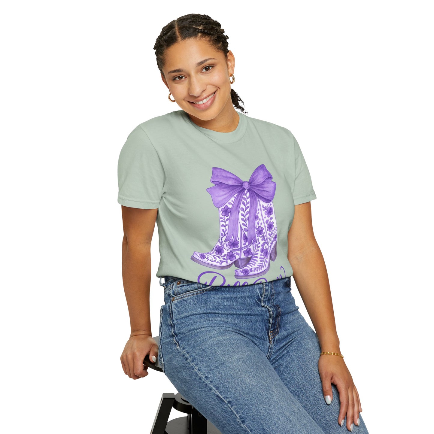 Purple Cowboy Boots T-Shirt | Western Style Tee, Festival Wear, Country Music Shirt, Gift for Horse Lovers, Casual Chic