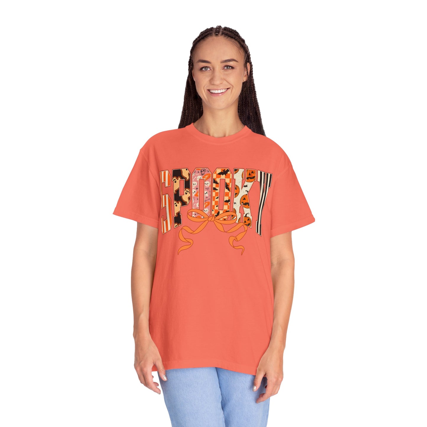 SPOOKY Bow Unisex Garment-Dyed T-shirt