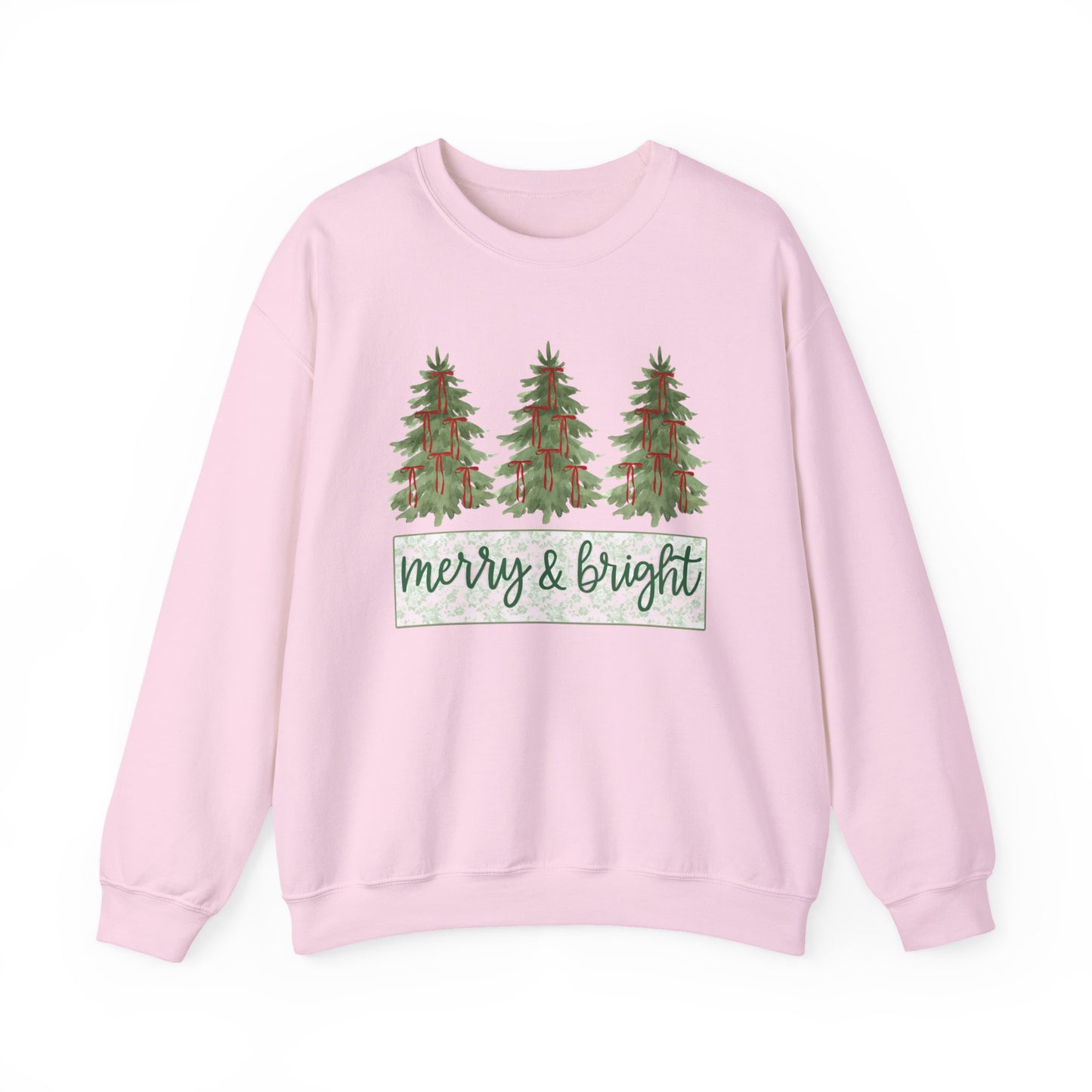Merry & Bright Crewneck Sweatshirt | Cozy Holiday Gift, Unisex Apparel, Christmas Sweatshirt, Festive Fashion, Winter Wardrobe Essential