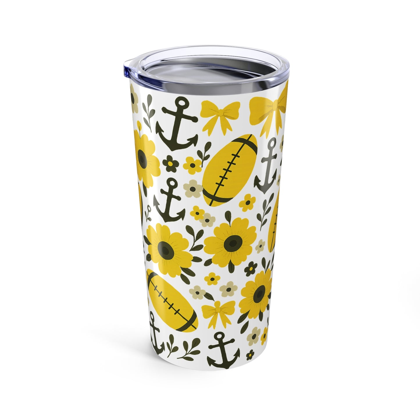 Floral Anchor Tumbler, Floral Anchor Tumbler - 20oz Insulated Drinkware for Summer, Vandy Game Day, Vanderbilt Tn Gift, Nashville Tennessee Gift, Anchor Down