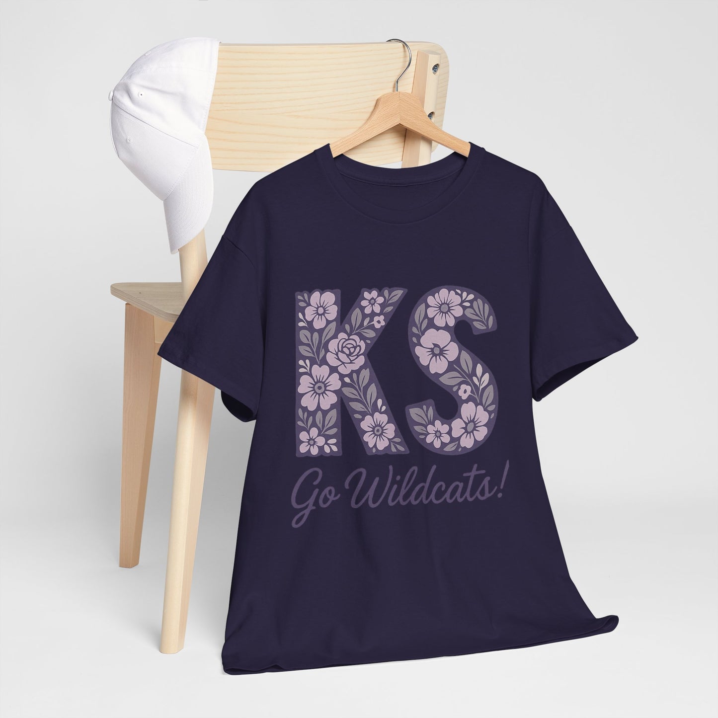 KS Floral Team Spirit Tee: Celebrate Kansas State Wildcats in Style, Perfect for Sports Events, Gifts, & Casual Wear