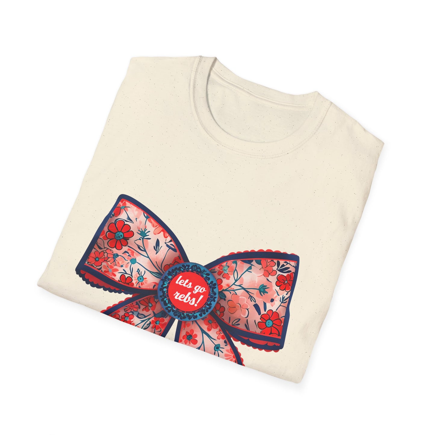 Go rebs coquette bow, Floral Bow T-Shirt | Gift for Her, Casual Wear, Birthday Party, Spring Fashion, Cute Graphic Tee