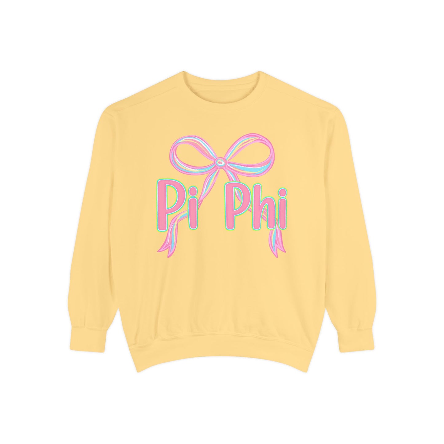 PiPhi Bow Unisex Sweatshirt, Cute Sorority Apparel, Comfortable Sweatshirt, Gift for Sorority Sisters, Soft Fashion Essentials