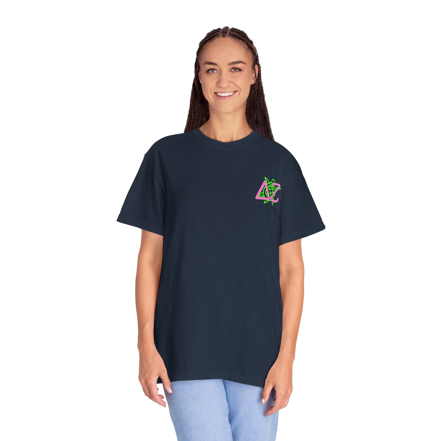 Delta Zeta Unisex T-Shirt, Sorority Shirt, Garment-Dyed Tee, Cute College Top, Sisterhood Apparel, Gift for Sorority Sisters