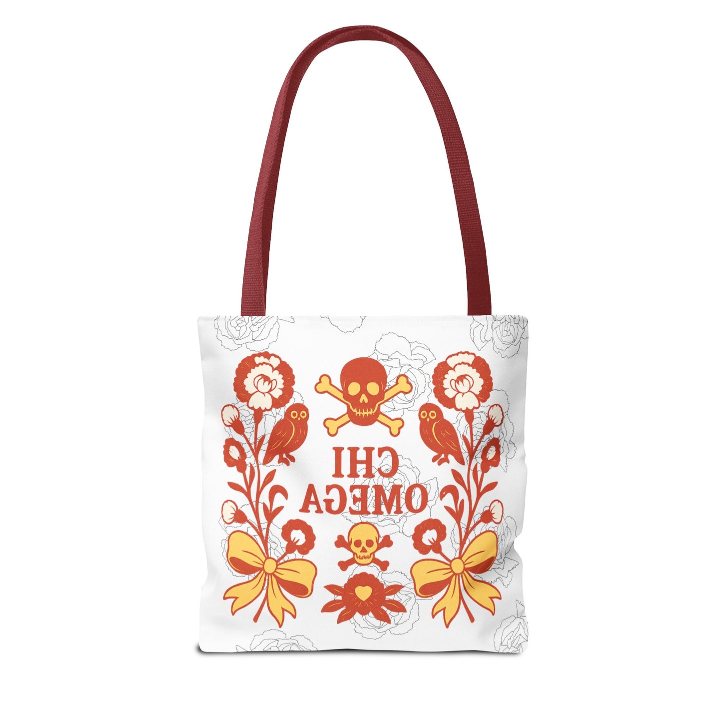 Chi Omega Floral Tote Bag