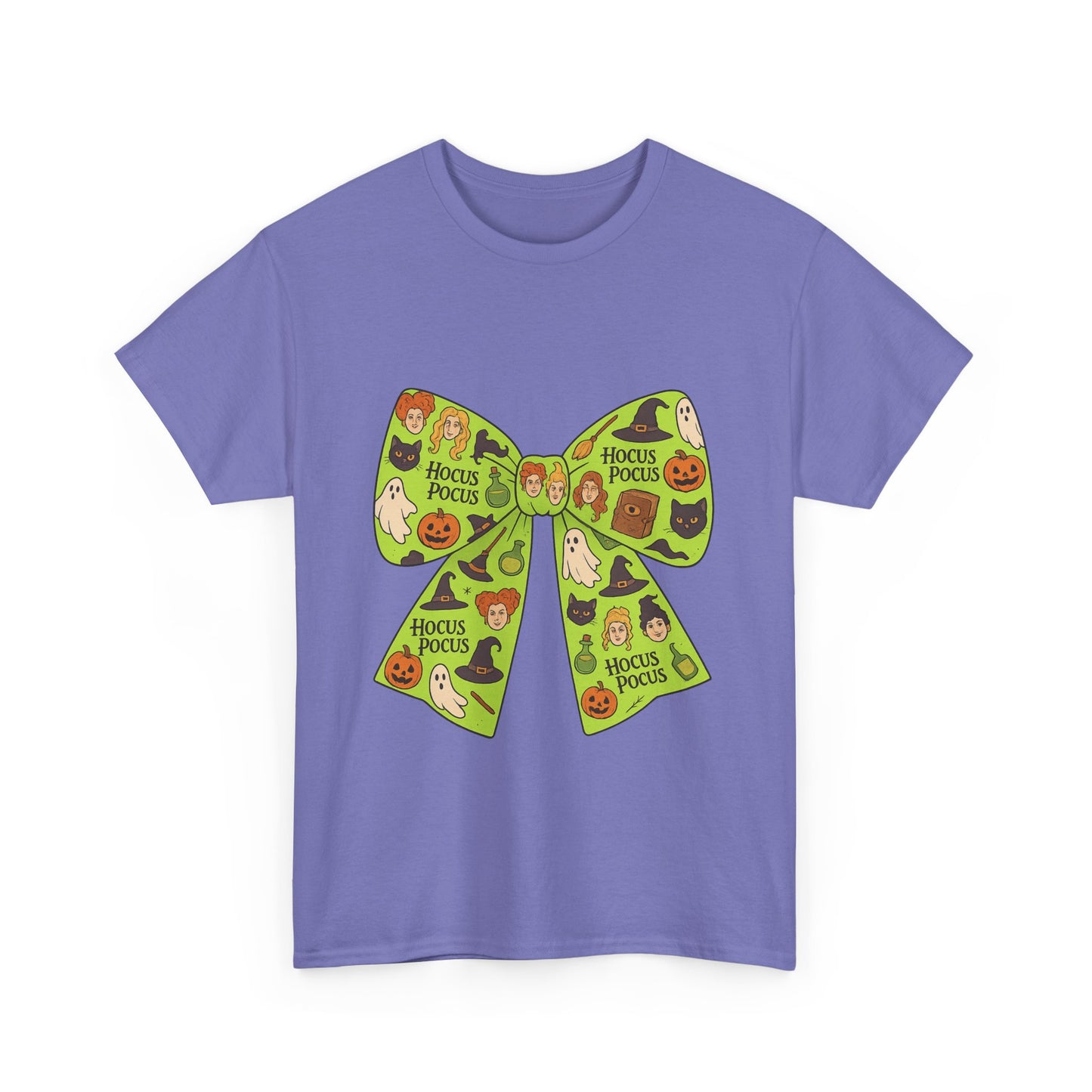 Halloween Graphic Tee, Spooky Season Unisex Shirt, Hocus Pocus Bow Tee, Autumn Style Shirt, Trick or Treat Apparel