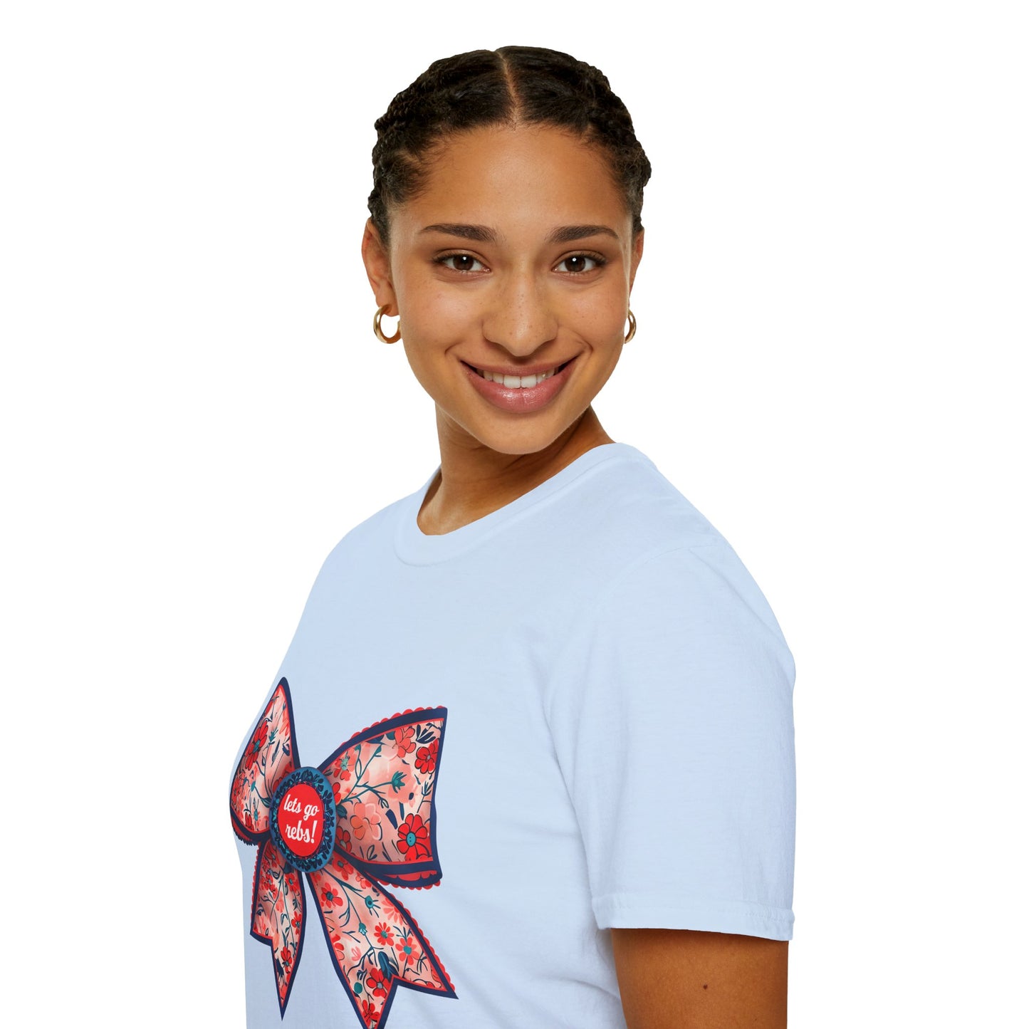 Go rebs coquette bow, Floral Bow T-Shirt | Gift for Her, Casual Wear, Birthday Party, Spring Fashion, Cute Graphic Tee