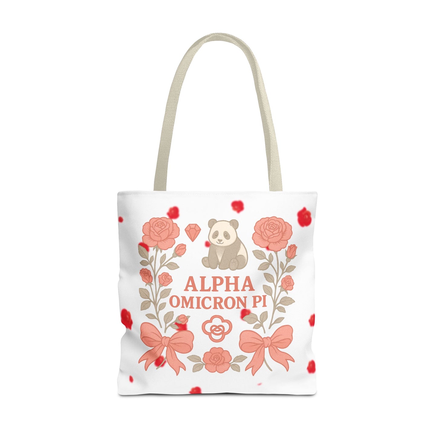 Floral Alpha Omicron Pi Tote Bag, Sorority Tote, Gift for Sisters, College Bag, Cute Everyday Tote