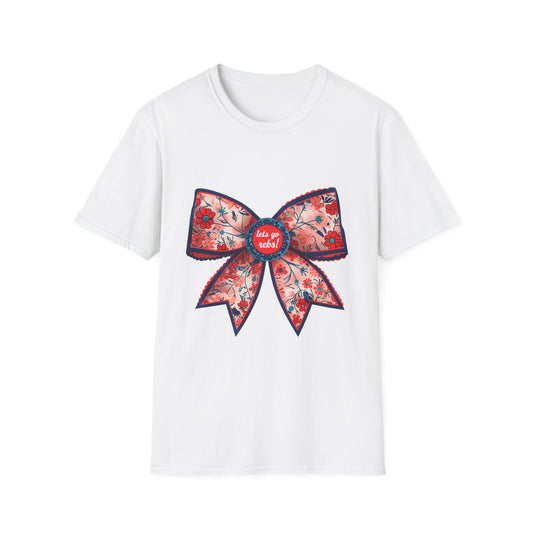 Go rebs coquette bow, Floral Bow T-Shirt | Gift for Her, Casual Wear, Birthday Party, Spring Fashion, Cute Graphic Tee