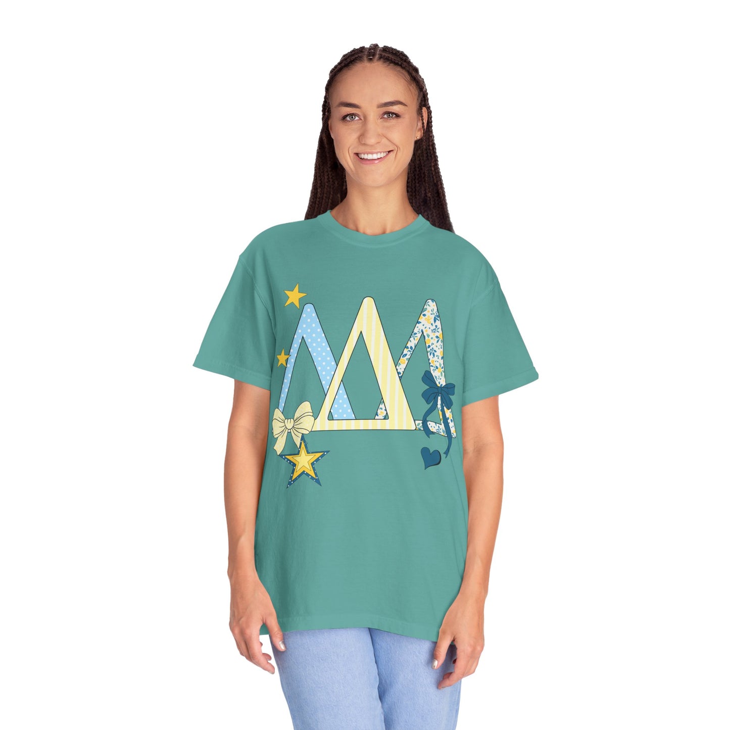 Whimsical yellow and blue Graphic T-Shirt