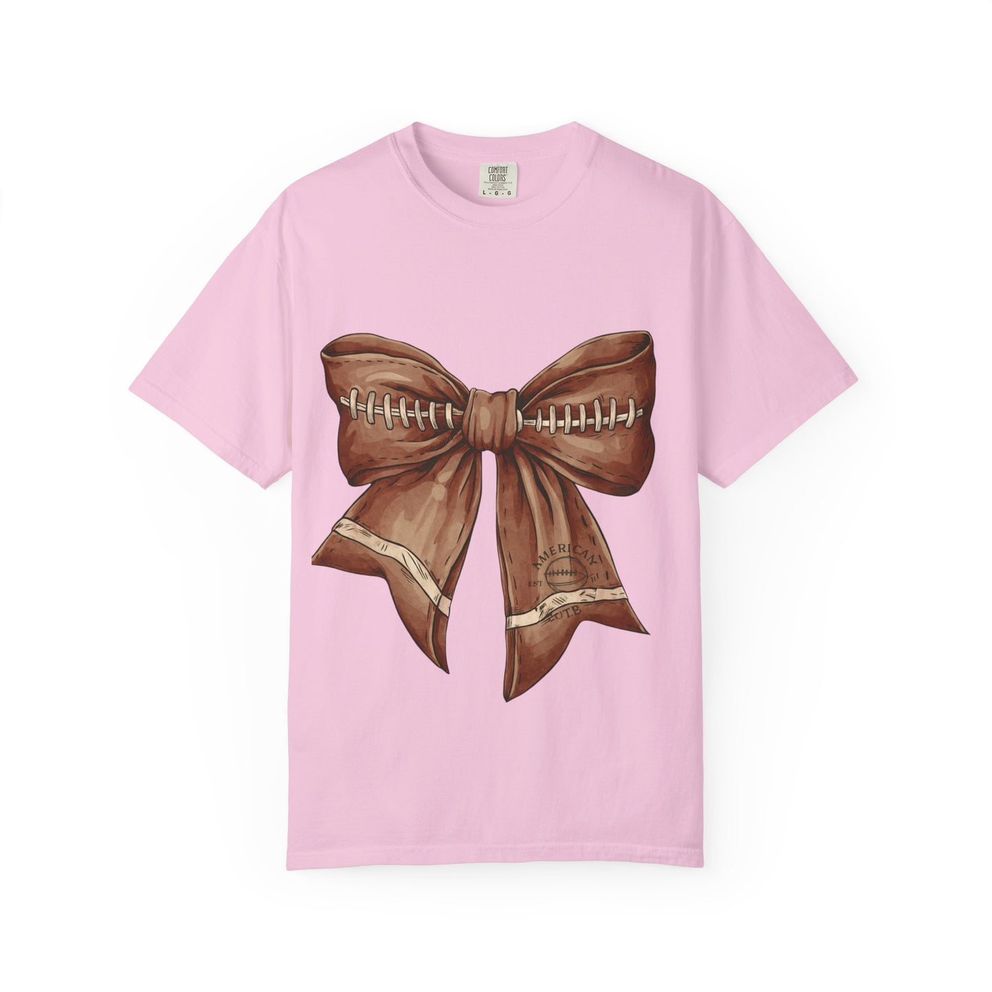 Football Bow T-Shirt: Unisex Casual Wear for Game Day Apparel