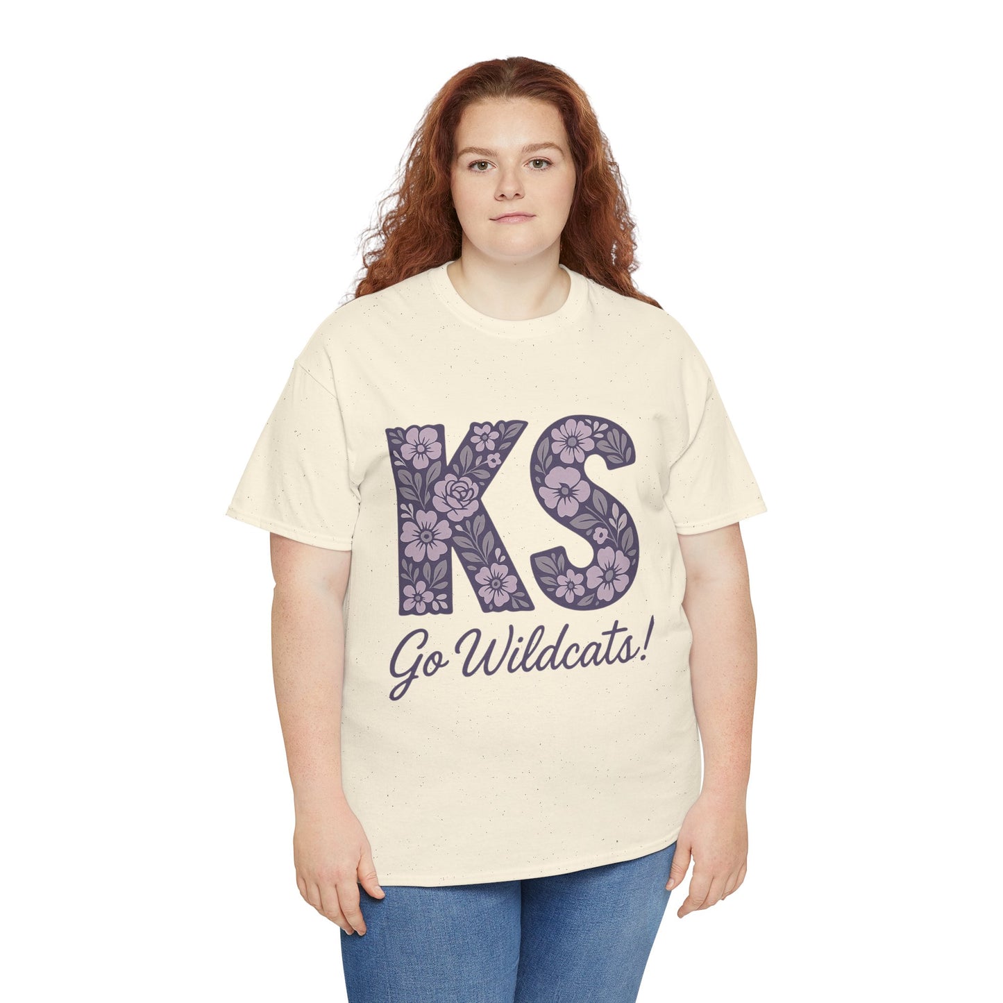 KS Floral Team Spirit Tee: Celebrate Kansas State Wildcats in Style, Perfect for Sports Events, Gifts, & Casual Wear