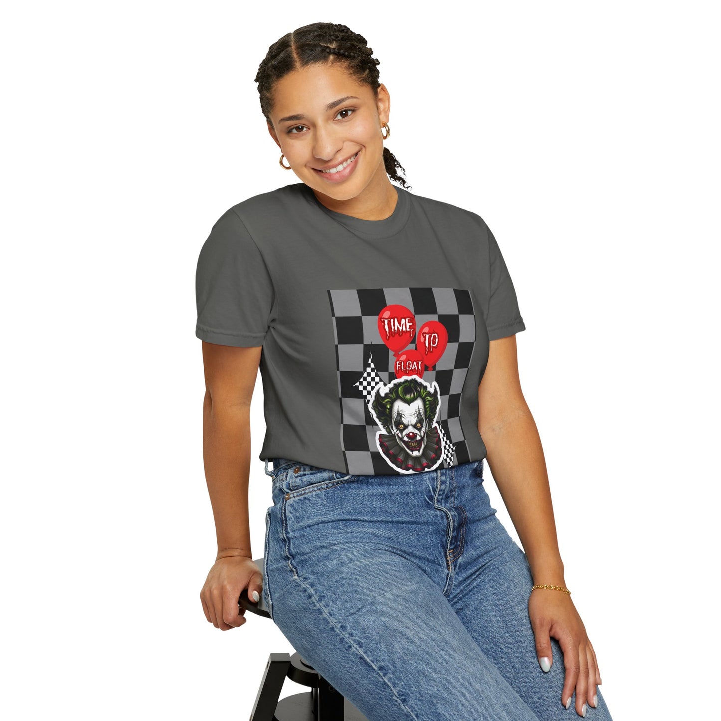 Creepy Clown Graphic T-Shirt, Halloween Costume Tee, Unisex Horror Shirt, Fun Gift for Fans, Graphic Novelty Wear, Casual Outfit