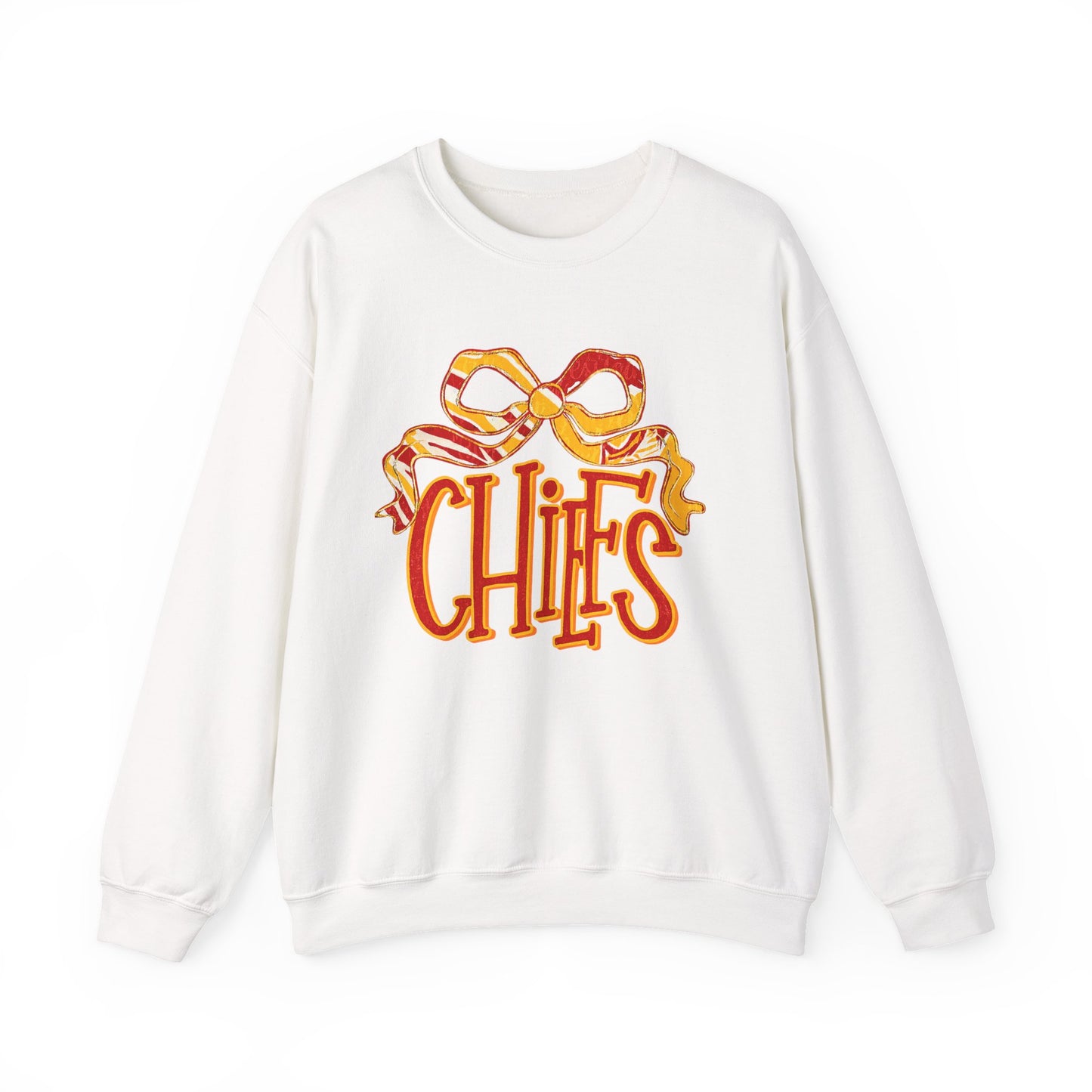Chic Bow Design Unisex Sweatshirt, Cozy Fall Apparel, Holiday Gift, Casual Wear, Comfortable Style, Unique Sweatshirt