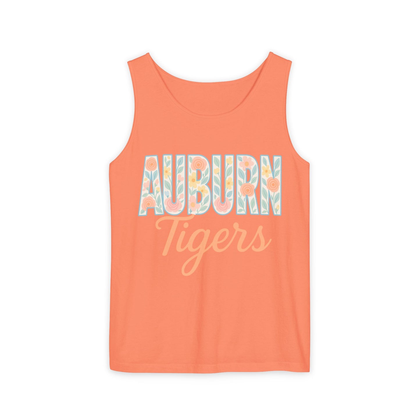Auburn Tigers Garment-Dyed Tank Top, Summer Fashion, Sports Apparel, College Gear, Gifts for Students, Comfort Colors