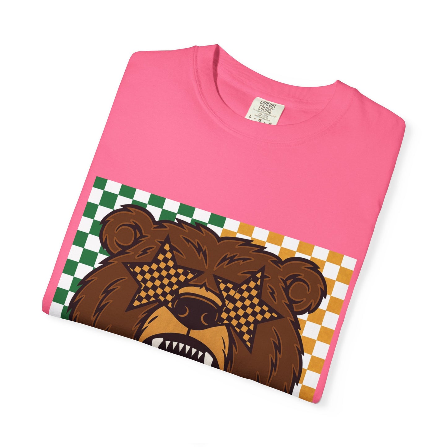 Checkered BU Bear Unisex T-shirt
