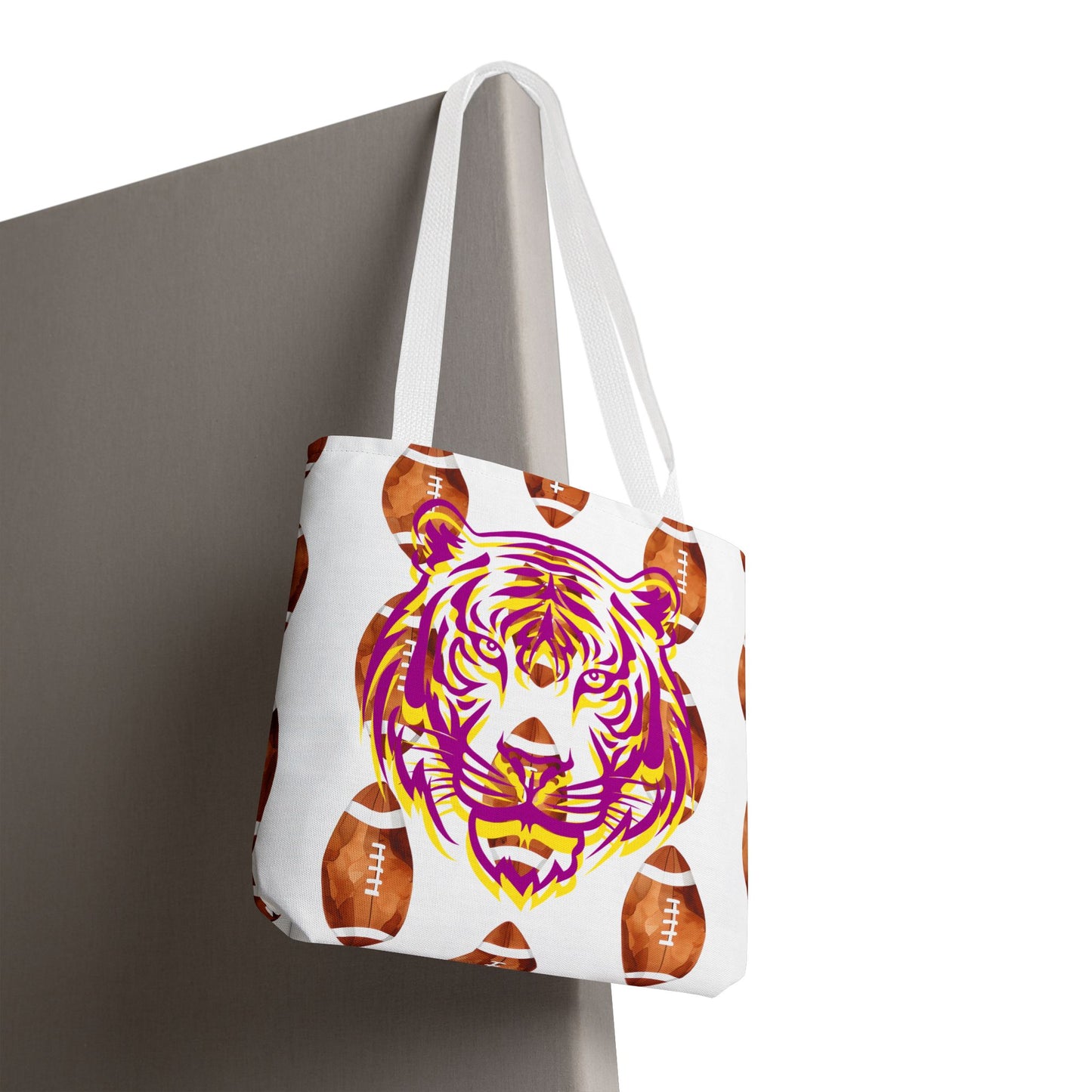 Vibrant Tiger Print Tote Bag - LSU Fans Gift
