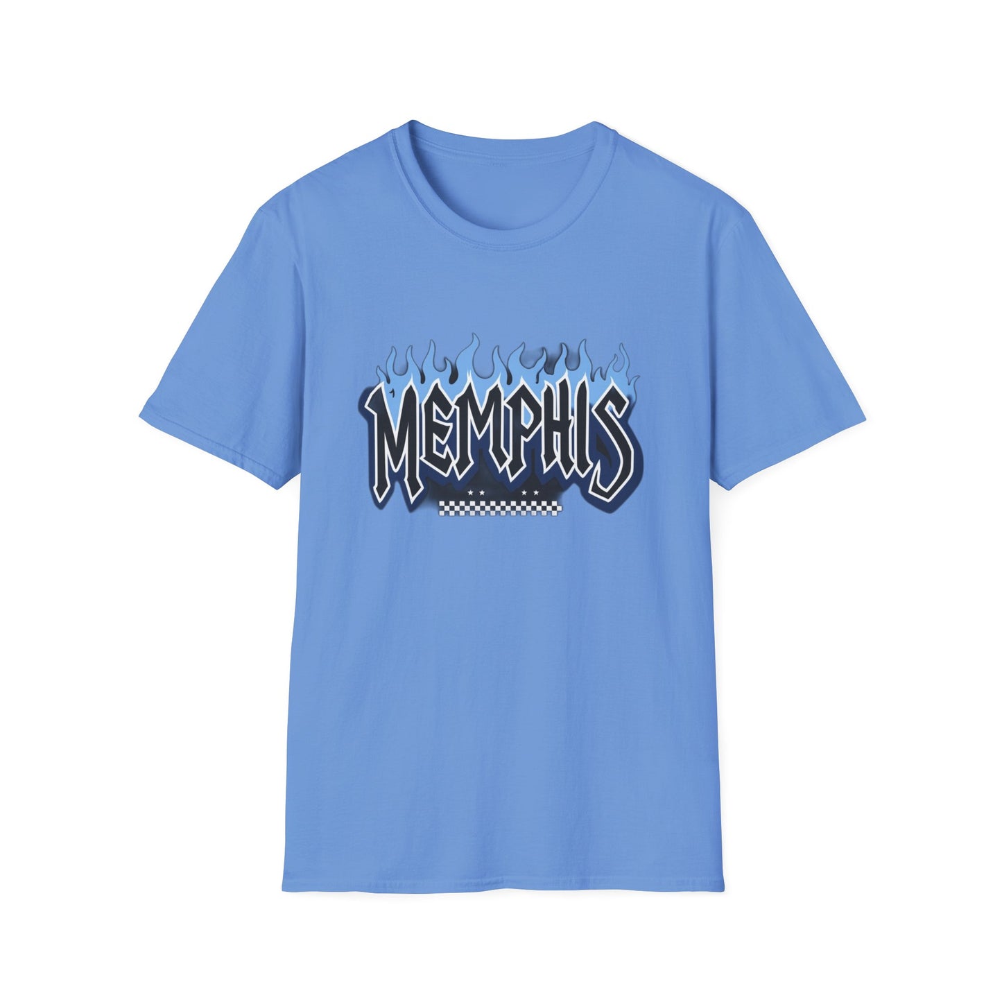 Memphis Flame Graphic T-Shirt, Unisex Tee, Casual Wear, Gift for Music Lovers, Summer Fashion, Graphic Design Shirt