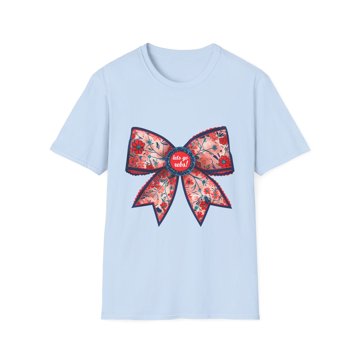 Go rebs coquette bow, Floral Bow T-Shirt | Gift for Her, Casual Wear, Birthday Party, Spring Fashion, Cute Graphic Tee