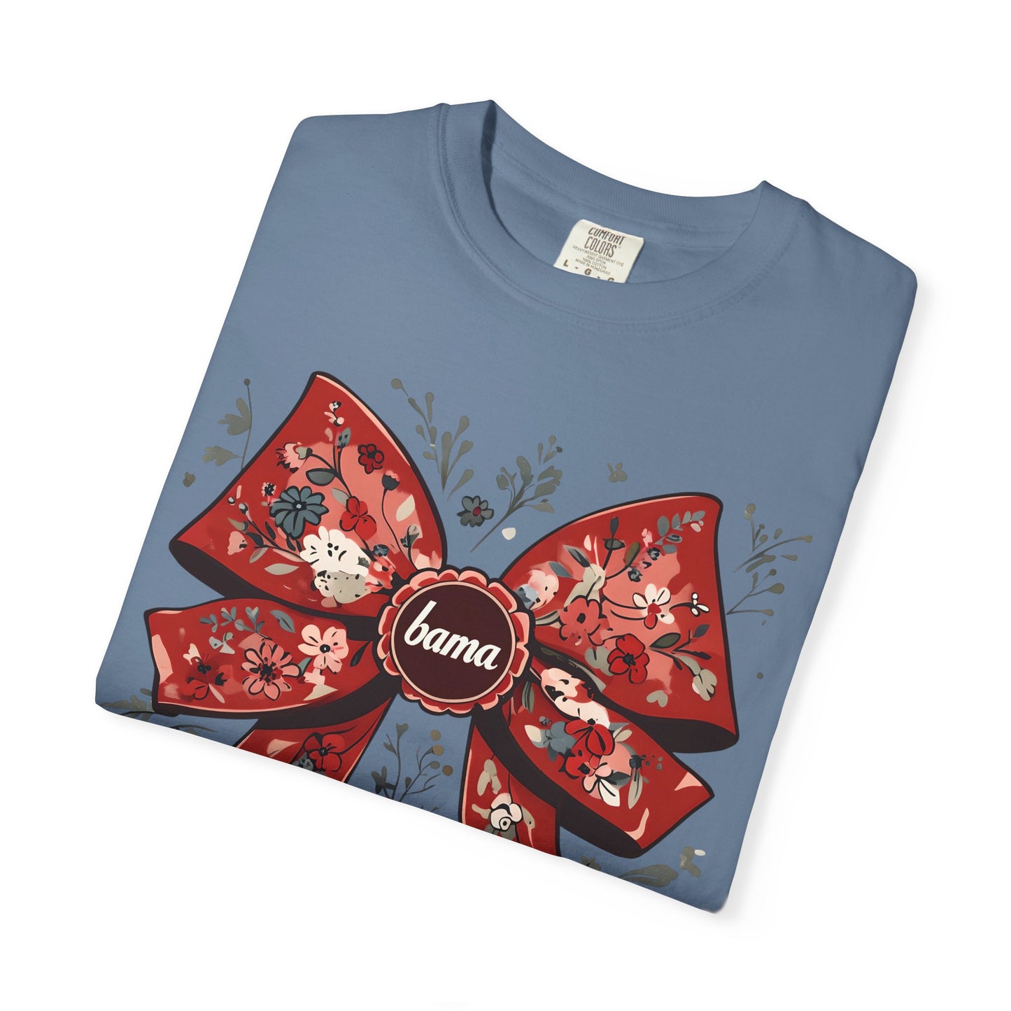 Floral Bow T-shirt - Comfort Colors - Coquette Bama Bow - Alabama Fan
