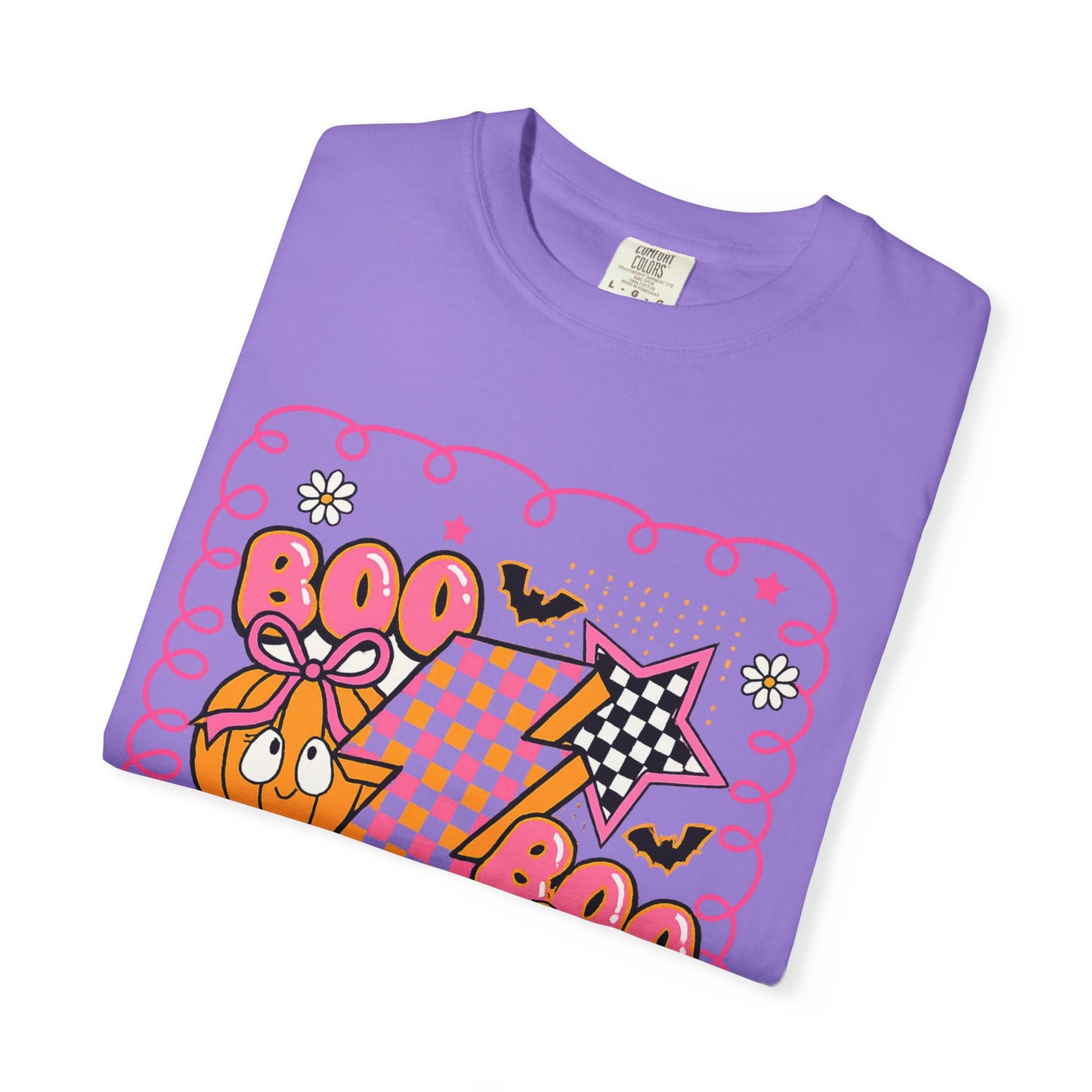 Retro Design Orange & Pink Unisex Halloween T-Shirt