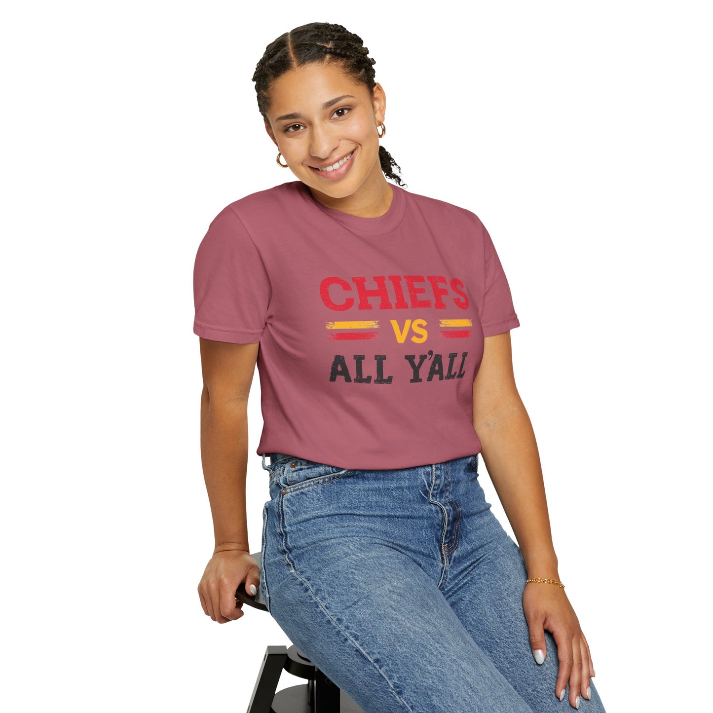 Game Day Humor T-Shirt, Chiefs vs All Y’all Tee, Sports Fan Gift, Unisex Shirt, Tailgate Party Apparel, Football Celebration Shirt