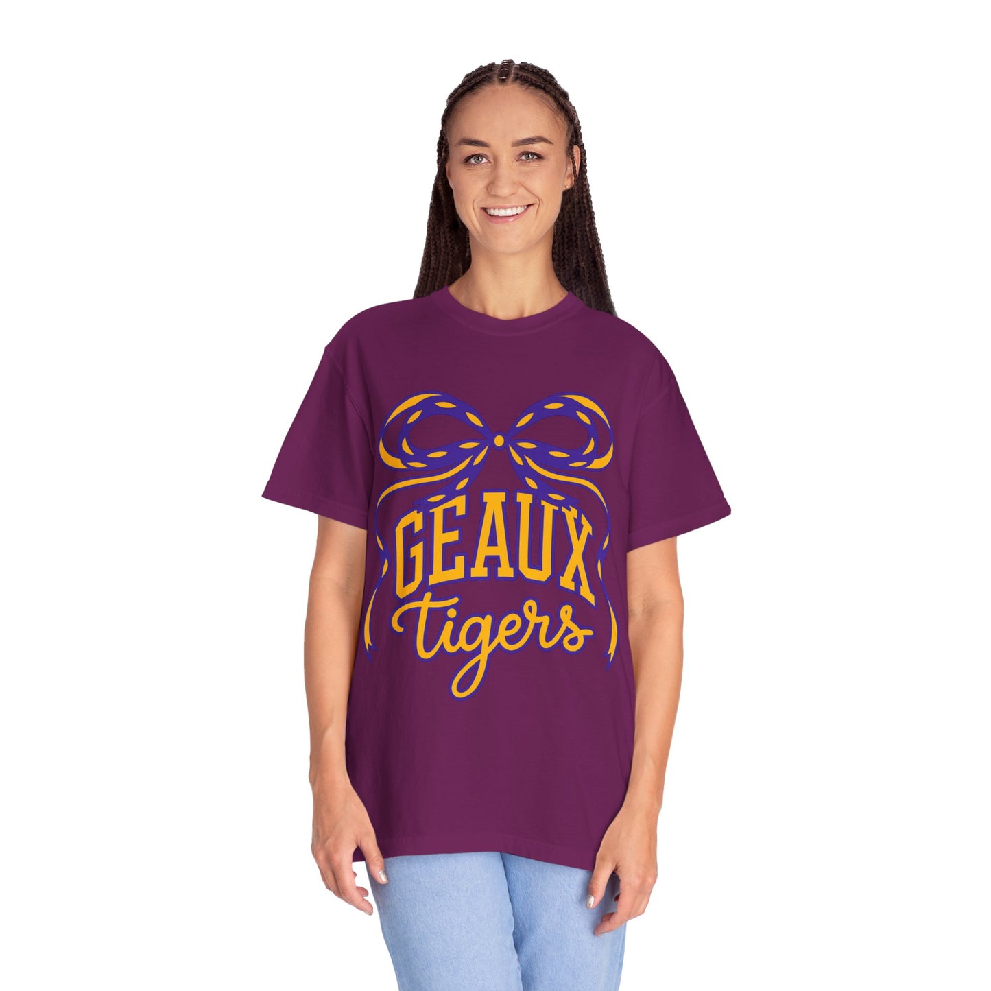 Géaux Tigers Garment-Dyed T-Shirt, Unisex Tee, LSU Spirit Wear, College Apparel, Game Day Outfit, Casual Style