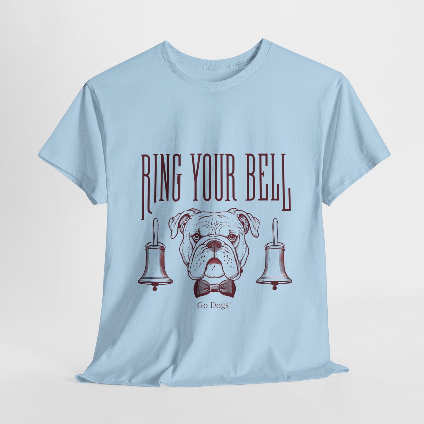 Dog Lover's Unisex Heavy Cotton Tee | 'Ring Your Bell' Shirt, Bulldog Tee, Pet Owner Gift, Funny Dog Apparel, Casual Wear