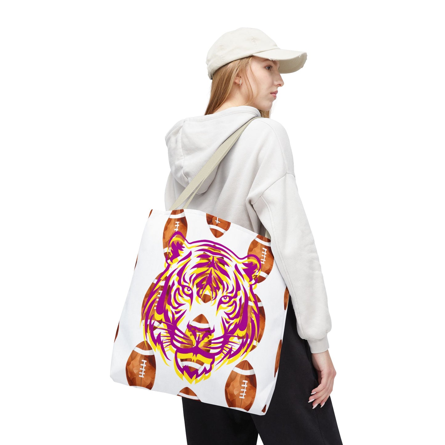 Vibrant Tiger Print Tote Bag - LSU Fans Gift