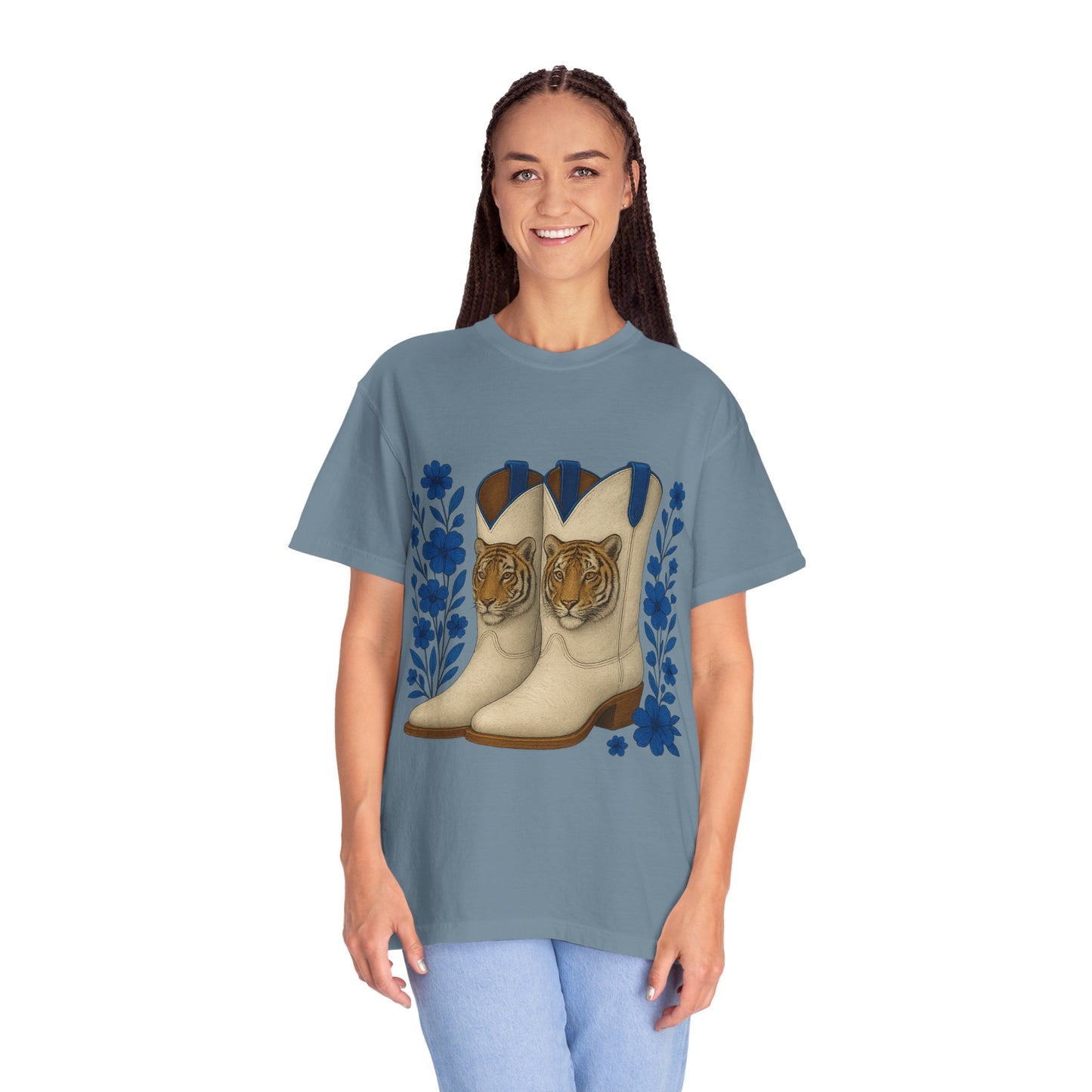 Graphic T-Shirt - Cowboy Boots & Tigress, Unisex Tee, Vintage Country Style-Memphis Tiger Fan