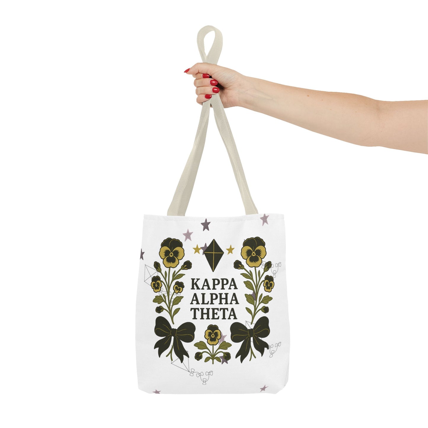 Floral Sorority Tote Bag | Kappa Alpha Theta, Eco-Friendly Bag, Gift for Sisters, College Accessory, Summer Outing Bag