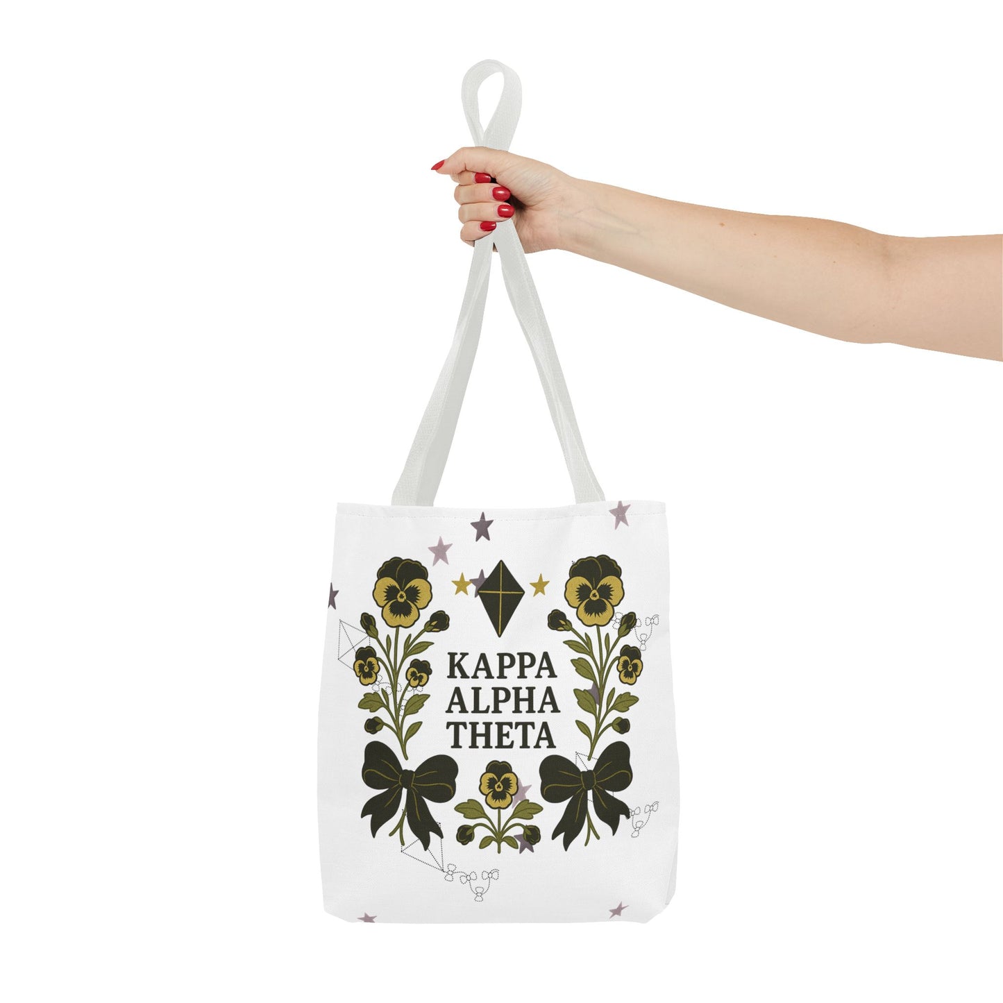 Floral Sorority Tote Bag | Kappa Alpha Theta, Eco-Friendly Bag, Gift for Sisters, College Accessory, Summer Outing Bag