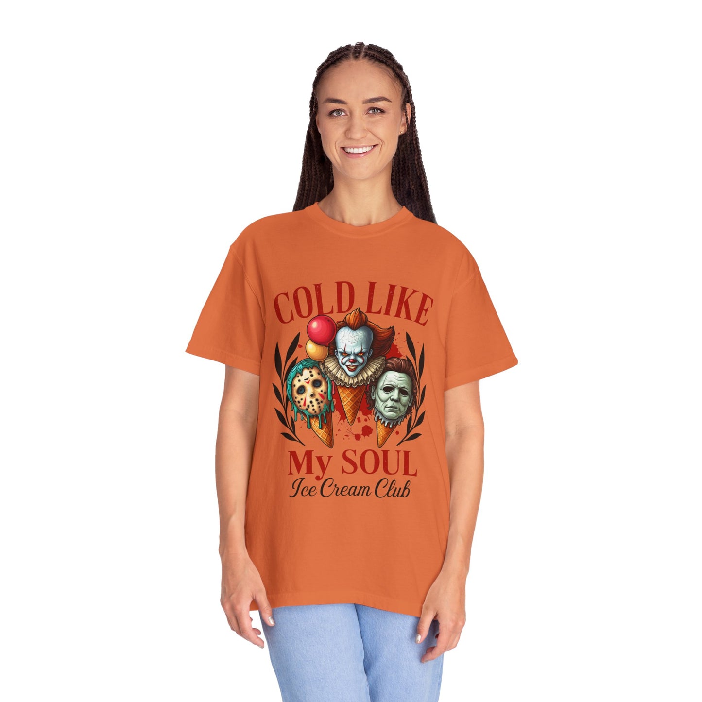Chilling Soul T-Shirt, Vintage Horror Tee, Unisex Graphic Shirt, Ice Cream Lovers Gift, Fun Movie Merch