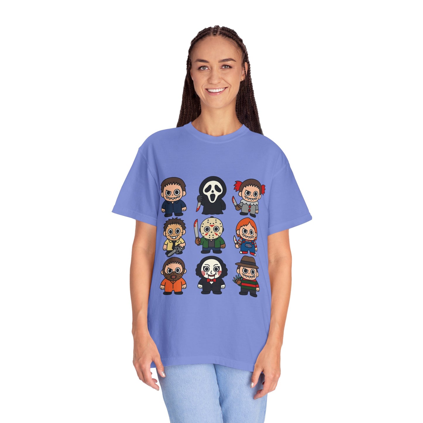 Pop Culture Horror Character T-Shirt, Unisex Tee, Halloween Tee, Horror Movie Merch, Funny Graphic Shirt, Gift for Horror Fans