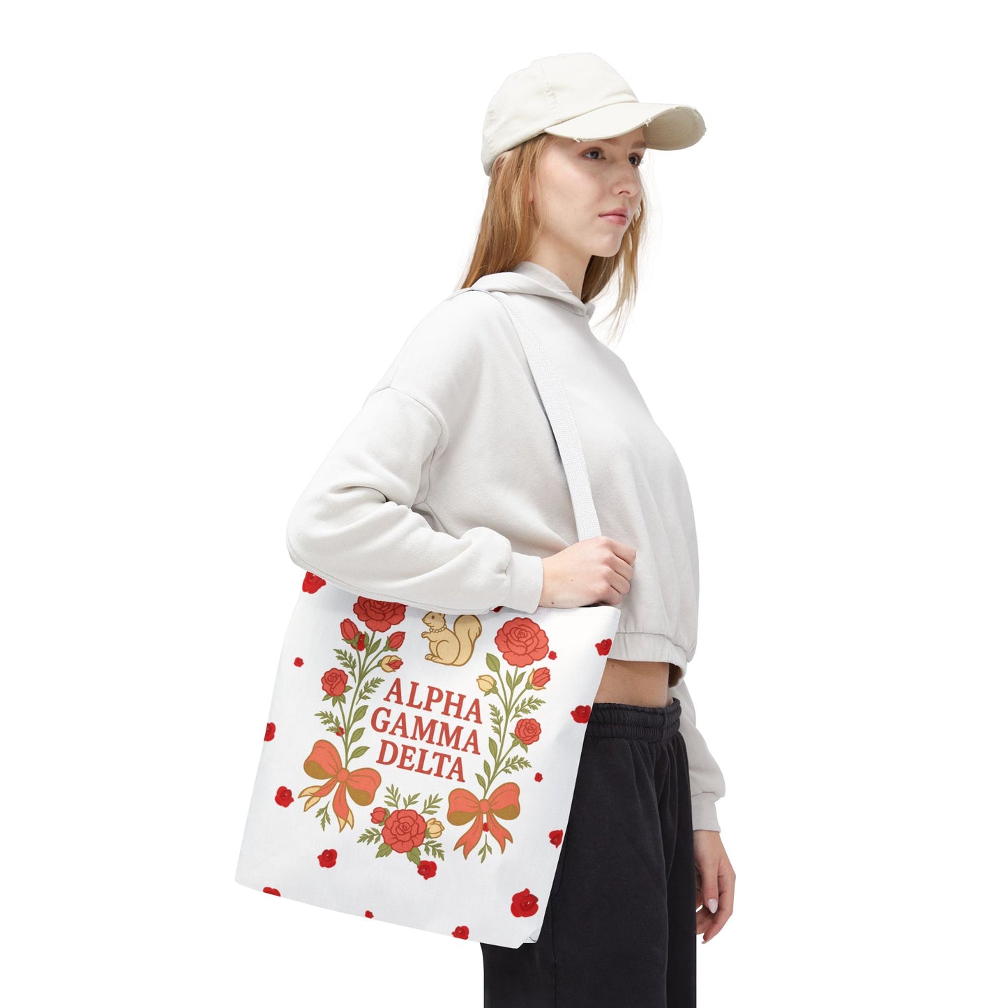 Floral Tote Bag | Alpha Gamma Delta Collection | Perfect for Sorority Events & Graduates