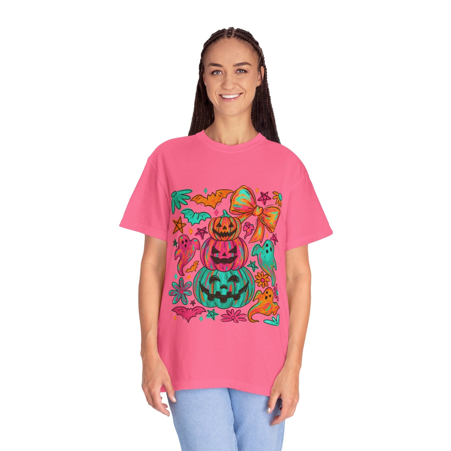 Whimsical Halloween T-Shirt, Perfect for Fall Celebrations, Ghosts & Pumpkins Design, Unisex Tee, Festive Apparel, Halloween Costume