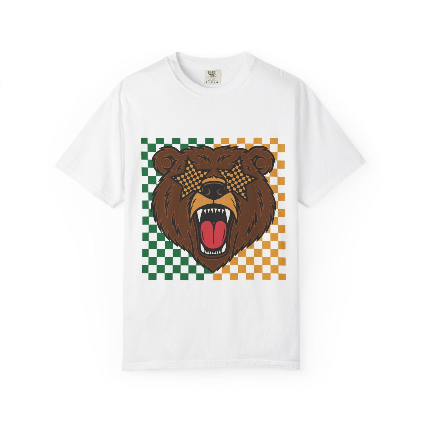 Checkered BU Bear Unisex T-shirt