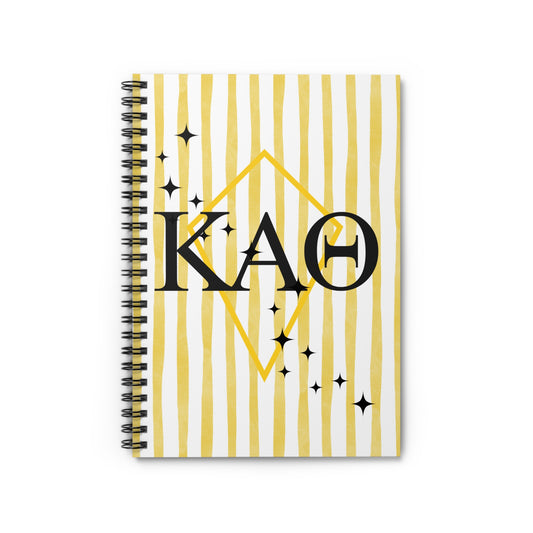 Chic Yellow Spiral Notebook - KaO Design, Stylish Journaling, School Supplies, Gift for Students, Doodle Journal