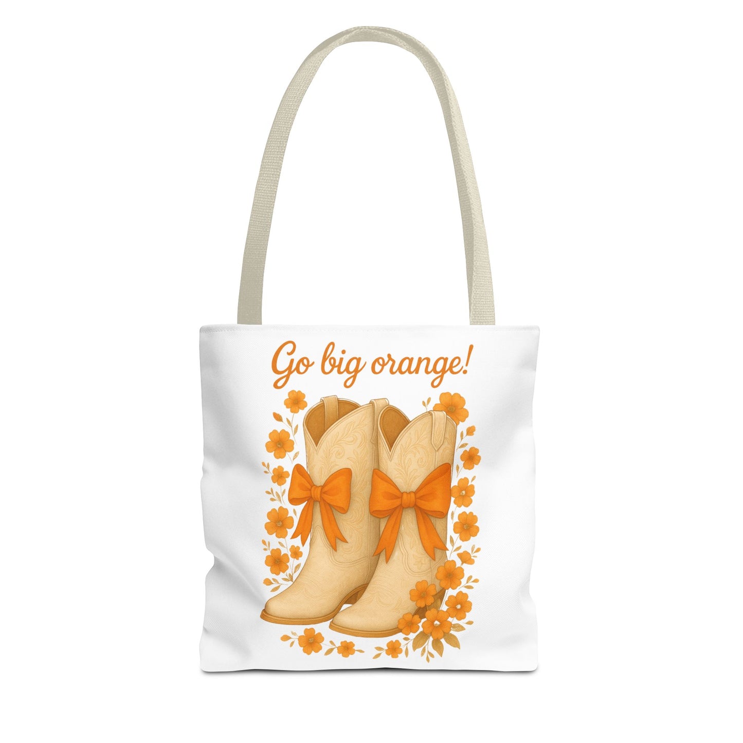 Tennessee Game Day, Floral Tote Bag, Coquette Bow Boot Design, Go Vols, Knoxville Tennessee, Alumni Gift, Rocky Top, Graduation Gift