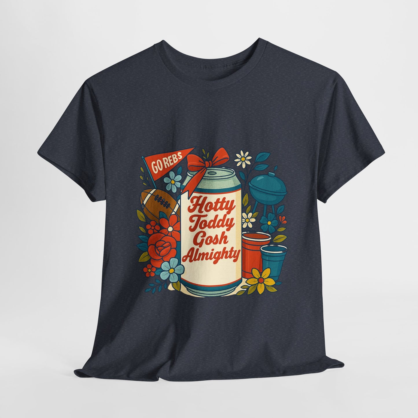 Hotty Toddy Heavy Cotton Tee - Unisex Graphic T-Shirt, Casual Wear, College Apparel, Gift for Students, Spring Break Fashion